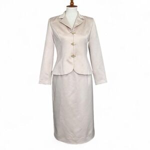 1980's Alex Evenings Skirt & Jacket set in biege